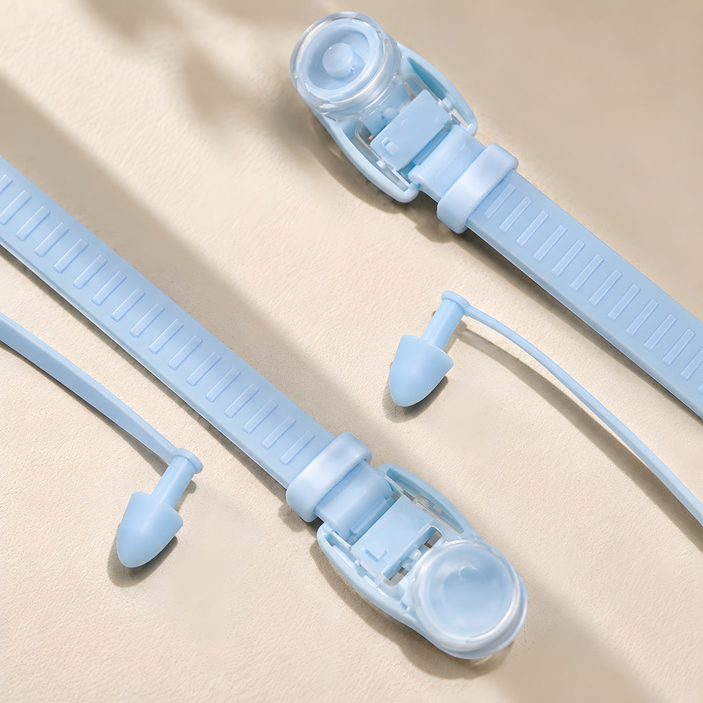 Lakeday kids swim goggles — attached ear plugs detail