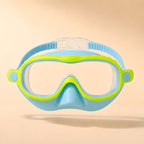 Lakeday kids swim goggles, Nose Cover in Citrus Aqua