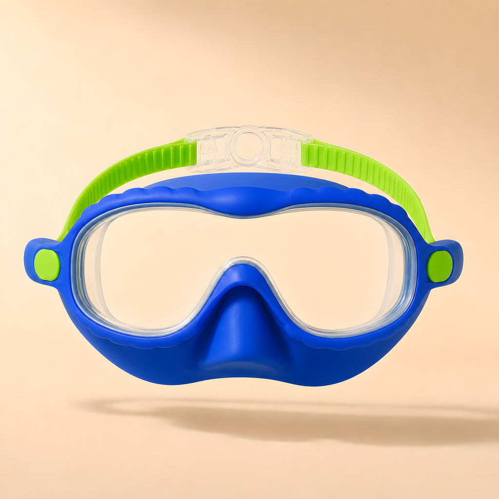 Lakeday kids swim goggles, Nose Cover in Electric Blue