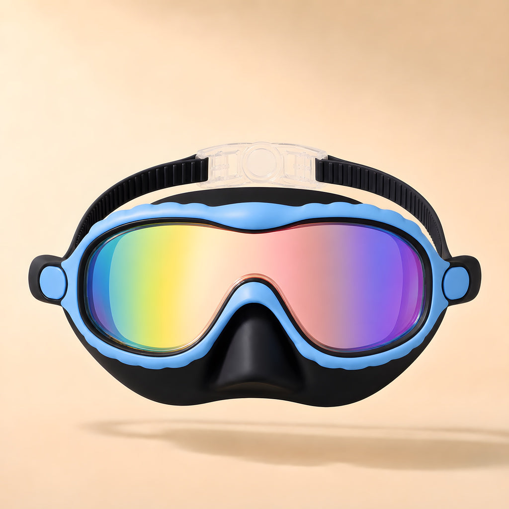 Lakeday kids swim goggles, Nose Cover in Midnight Splash