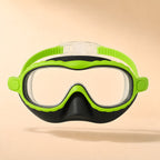 Lakeday kids swim goggles, Nose Cover in Neon Lime