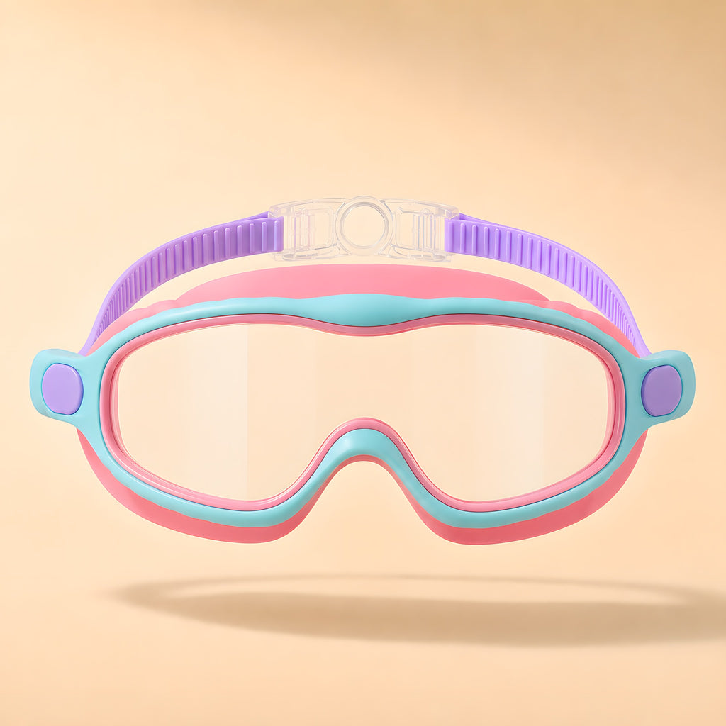 Lakeday kids swim goggles, Open Nose in Pink Lagoon